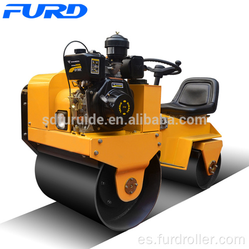 Nuevo Rodillo en tándem con rueda de acero vibratoria mini (FYL-850)